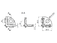 Eckverbinder 20 B-Typ Nut 6 inkl. Befestigungssatz und Abdeckkappe eckig