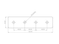 Verbinderplatte I-Typ Nut 8, 40x160, Stahl 5mm galvanisch...