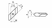 Rhombusmutter, Nut 8, M3, Steg 3mm, Winkel 41°,...