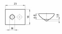 Nutenstein, schwer, 18x6,8m, Nut 8, M5, l=23mm,...