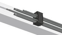 Steck-Kabelbinder ohne Abdeckkape zur Zugentlastung, mit Hammer, Nut 8, A2=4,4mm, Kunststoff PA, schwarz