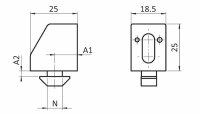 Uniblock 25 CS Nut 8 A1=8mm, A2=4,35mm mit...