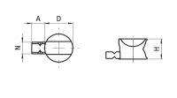 Set Univerbinder, Nut 8, mit Führungsnase und Bohrung 8mm, Zinkdruckguss, verzinkt, komplett mit: Nutenstein, Nut 8, M8, und Linsenkopfschraube M8x30