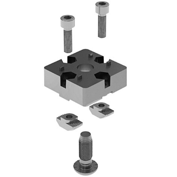 Plattenverbinder, 30x30, Nut 8, Aluminiumdruckguss blank