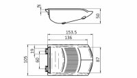 Greifschale Nut 8, 105x153,5x50, PA6GF30 ähnlich RAL 7042 Verkehrsgrau