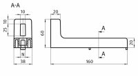 Set Bodenwinkel, 160x60x40mm, Nut 8, Zinkdruckguss,...