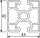 Designprofil / Aluminiumprofil 45x45L - 2N-180° - B-Typ Nut 10 (leicht), 1,61kg/m, Zuschnitt 50-6000mm