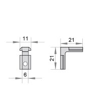 Innenwinkel I-Typ Nut 6