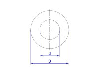 DIN 125 Form A Unterlegscheibe, Stahl, verzinkt d=5,3mm / D=10mm