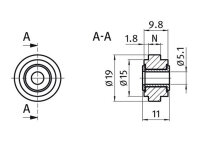 Laufrolle Durchmesser 19 mm I-Typ Nut 5