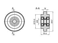 Laufrolle Durchmesser 47mm B-Typ Nut 10