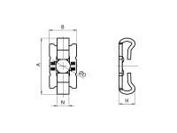 Standardverbinder 20 I-Typ Nut 5 inkl. Befestigungssatz. VPE = 10 Stück