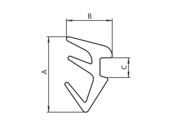 Scheibendichtung I-Typ Nut 8, für Scheibenstärke 2-4mm, Länge= 1m