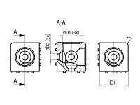 Würfelverbinder 3D 30 B-Typ Nut 8