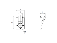 Standardverbinder einseitig I-Typ Nut 8 inkl. Befestigungssatz