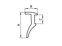 1 Meter Scheibendichtung I-Typ Nut 5