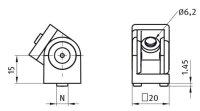 Gelenk 20 I-Typ Nut 5