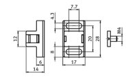 Magnetschnäpper 20 Dient als Schnellverschluss für Türen. Inkl. Flachkopfschraube DIN 921 - M4x5, Stahl verzinkt