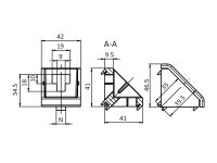 Winkel 45 B-Typ Nut 10