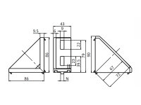 Winkel 45x90 B-Typ Nut 10