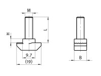 Hammerschraube B Type Nut 10, M8x25