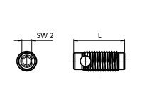 Gewindehülse mit Innengewinde M6 I-Typ Nut 8