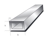 Rechteckrohr 25x10x2,0mm Aluminium EN AW-6060 T66...