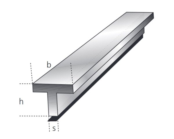 T-Profil 15x15x2,0mm Aluminium EN AW-6060 T66 (AlMgSi0,5) 0,156kg/m, Zuschnitt 50-6000mm