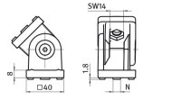 Gelenk 40 I-Typ Nut 8