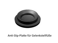 Gelenkfuß Reihe 10 PA - Gewindestange, mit Kugel 10mm, M8X80, Schlüsselweite 13. Teller 40mm mit Anti-Slip-Platte 40, d=38,5